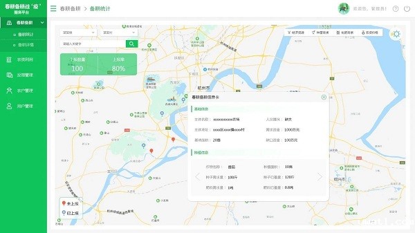 春耕备耕PC端管理平台—备耕统计(效果图) 春耕备耕PC端管理平台—备耕统计(效果图)